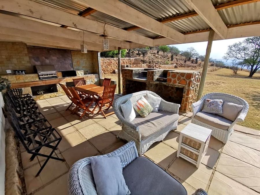 Veranda seating and bar counter