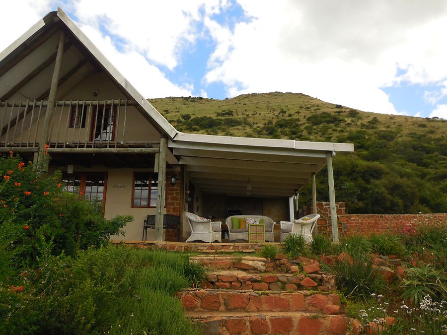 Covered veranda and garden steps